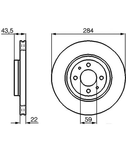 BOSCH Тормозной диск