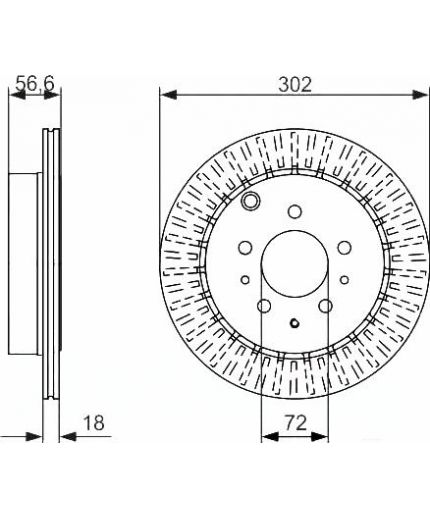 BOSCH Тормозной диск