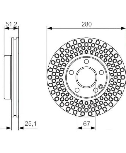 BOSCH Тормозной диск