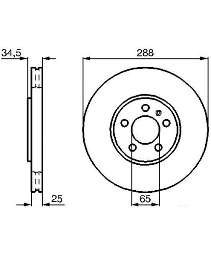BOSCH Тормозной диск
