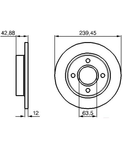 BOSCH Тормозной диск
