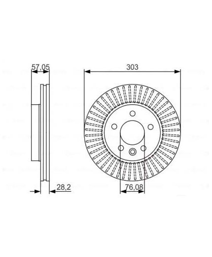BOSCH Тормозной диск