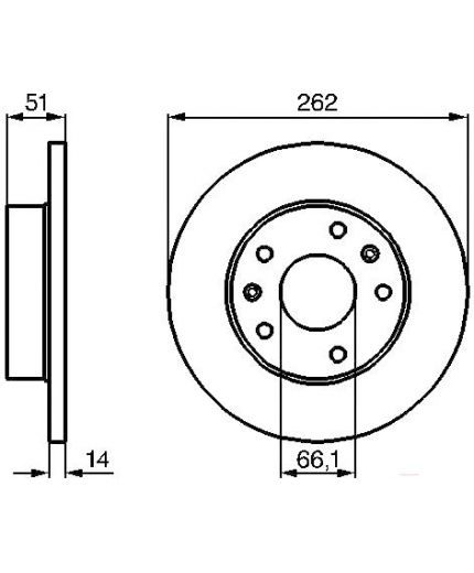 BOSCH Тормозной диск