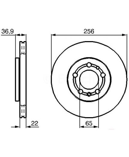 BOSCH Тормозной диск