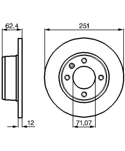 BOSCH Тормозной диск