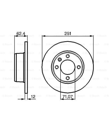 BOSCH Тормозной диск Фото 2