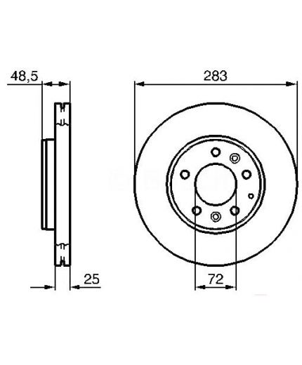 BOSCH Тормозной диск
