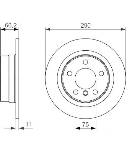 BOSCH Тормозной диск