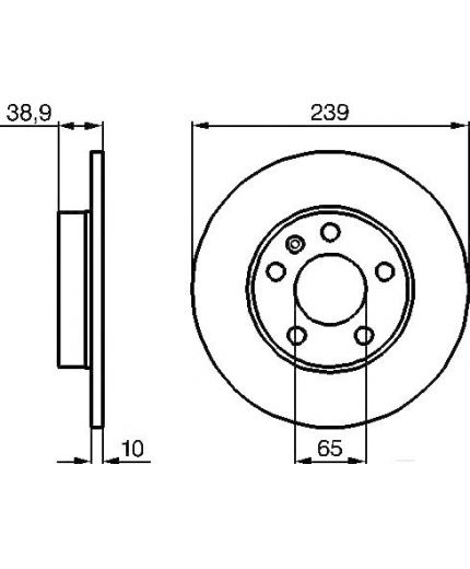 BOSCH Тормозной диск
