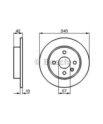 BOSCH Тормозной диск