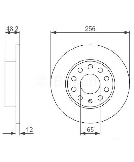 BOSCH Тормозной диск