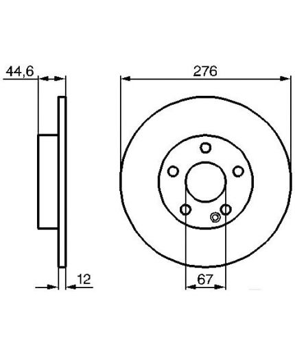 BOSCH Тормозной диск