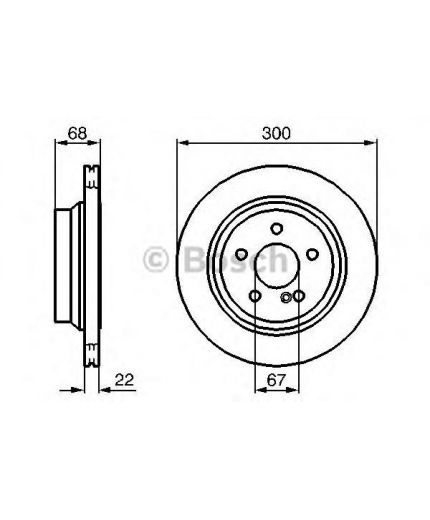 BOSCH Тормозной диск