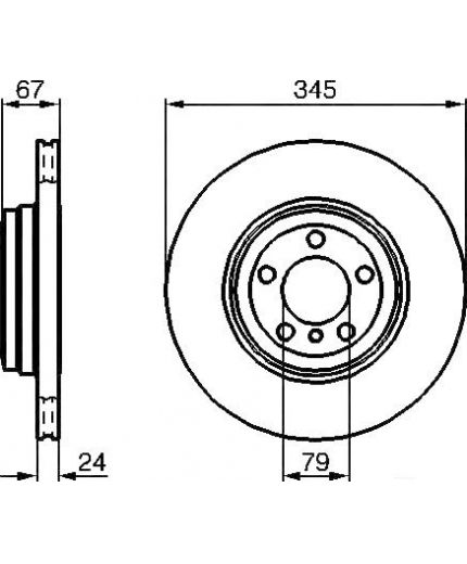 BOSCH Тормозной диск