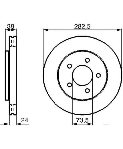 BOSCH Тормозной диск