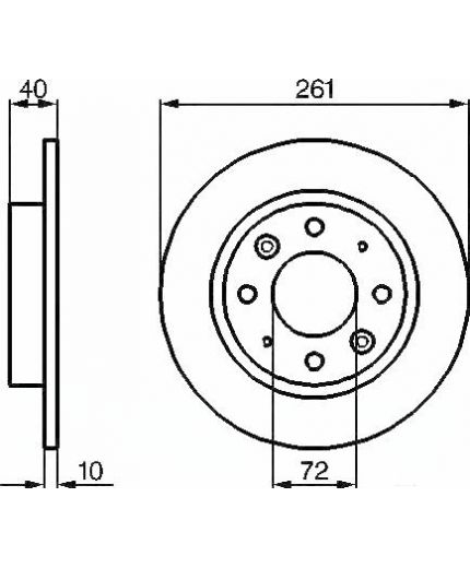 BOSCH Тормозной диск