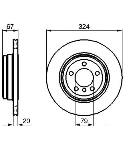 BOSCH Тормозной диск