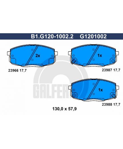 GALFER Колодки дисковые 4 шт