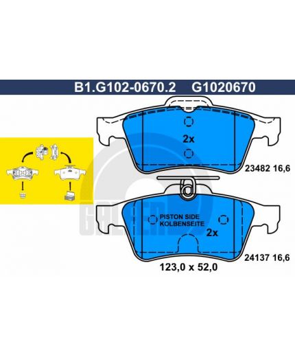 GALFER Колодки дисковые 4 шт