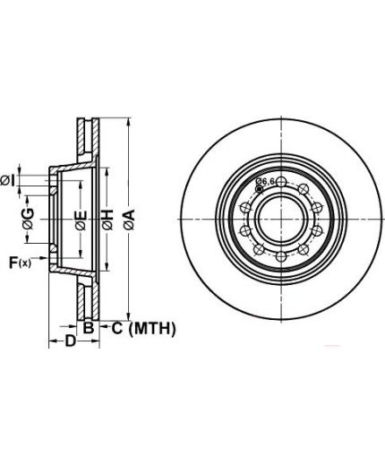 ATE Тормозной диск
