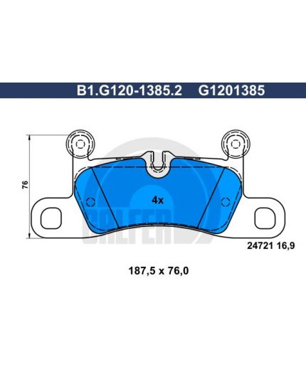 GALFER Колодки дисковые 4 шт