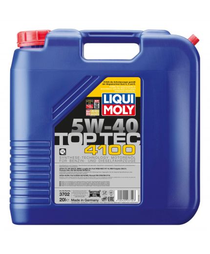 Моторное масло LIQUI MOLY Top Tec 4100 5W-40 20л