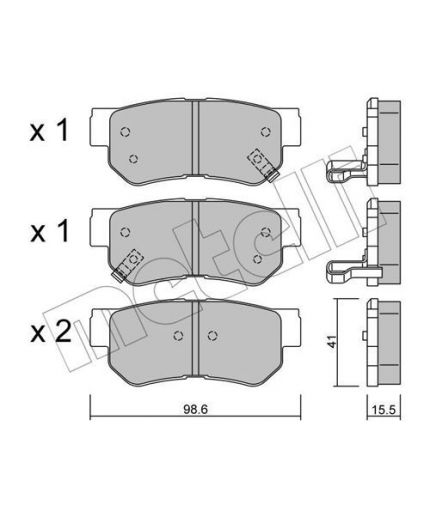 METELLI Колодки дисковые 4 шт