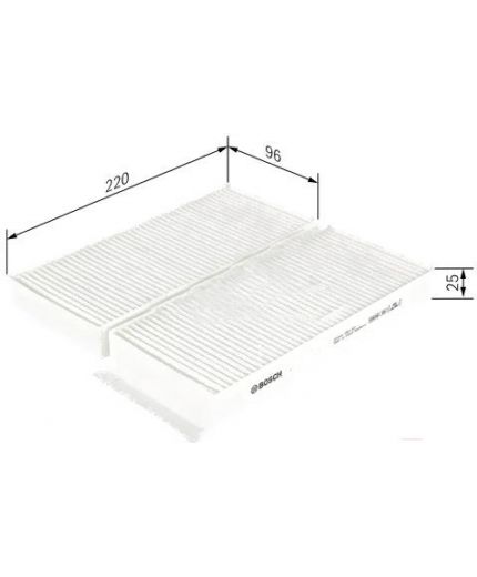 BOSCH Фильтр салонный (без рамки)