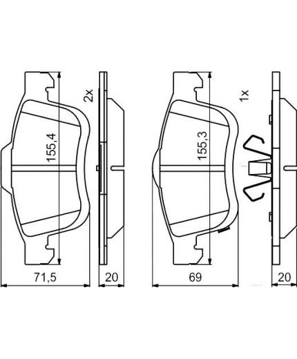 BOSCH Колодки дисковые