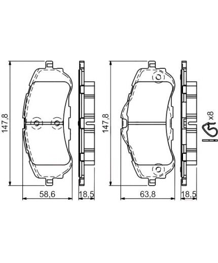 BOSCH Колодки дисковые