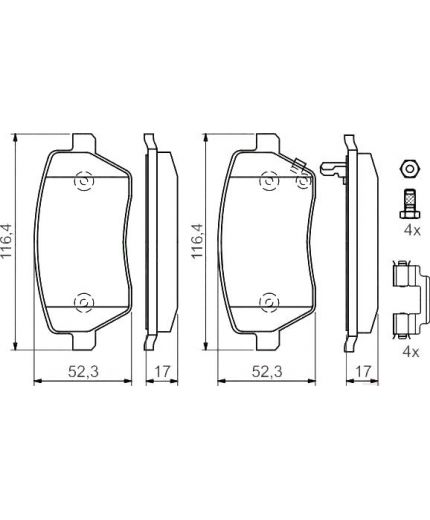 BOSCH Колодки дисковые
