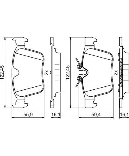 BOSCH Колодки дисковые