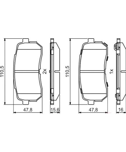 BOSCH Колодки дисковые