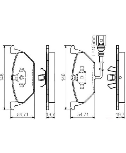 BOSCH Колодки дисковые