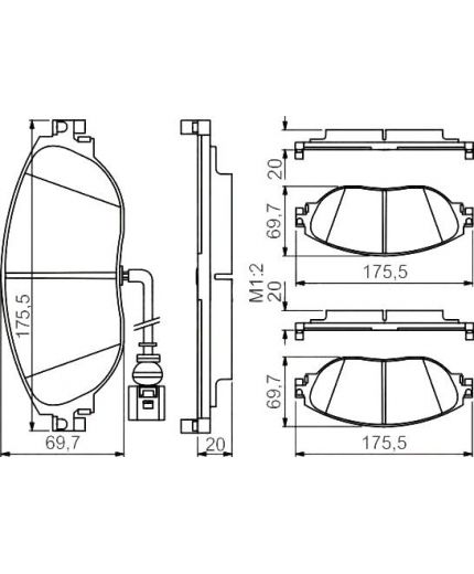 BOSCH Колодки дисковые