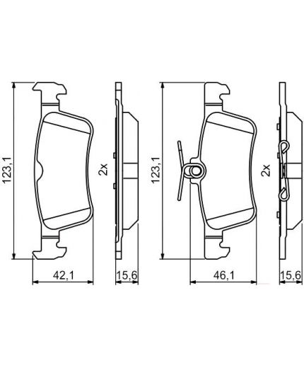 BOSCH Колодки дисковые