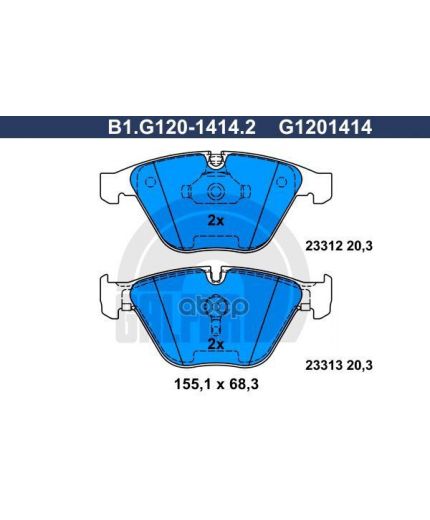 GALFER Колодки дисковые 4 шт