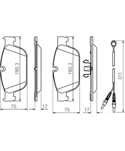 BOSCH Колодки дисковые