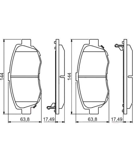 BOSCH Колодки дисковые