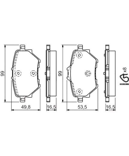 BOSCH Колодки дисковые