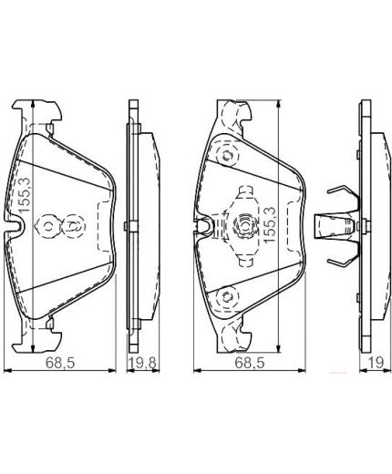 BOSCH Колодки дисковые