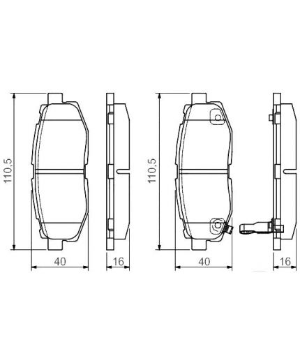 BOSCH Колодки дисковые