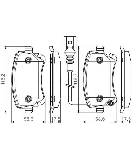 BOSCH Колодки дисковые