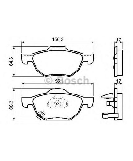 BOSCH Колодки дисковые