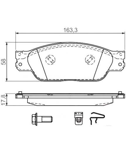 BOSCH Колодки дисковые