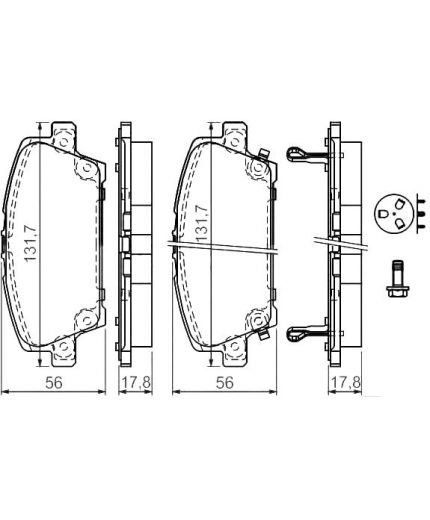 BOSCH Колодки дисковые