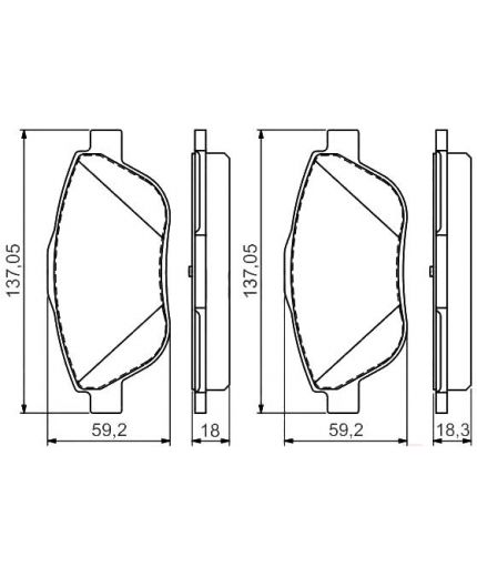 BOSCH Колодки дисковые