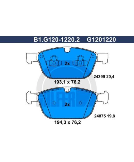 GALFER Колодки дисковые 4 шт