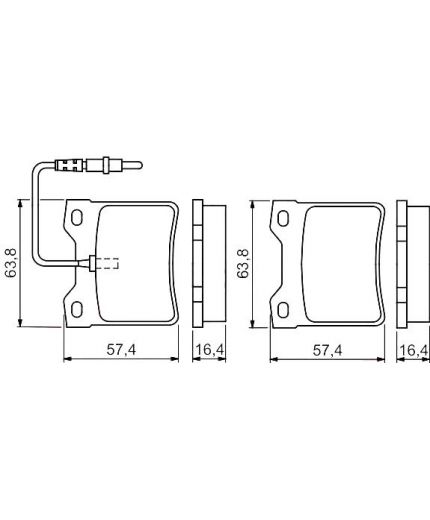 BOSCH Колодки дисковые задние