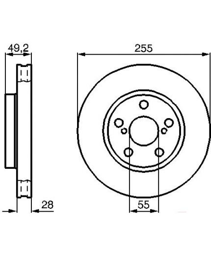 BOSCH Тормозной диск передний